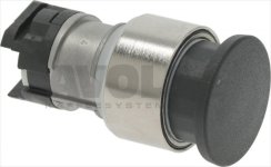 HALTDRUCKKNOPF PILZFÖRMIG SCHWARZ ø 30mm