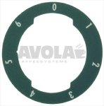 SCHEIBE SELBSTKL. SCHWARZ 0-1-2-3-4-5-6