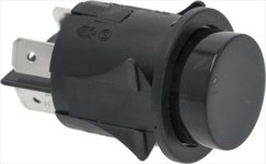 SCHALTER 2-POLIG SCHWARZ 16A 250V