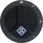 KNOPF SCHWARZ &oslash; 66 mm M/SIEBDRUCK