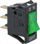 SCHALTER 1-POLIG GRÜN 6A 250V