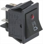 SCHALTER 2-POLIG SCHWARZ 16A 250V