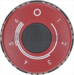 DREHKNOPF SCHWARZ-ROT ø 75 mm 0-6