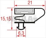 GUARNIZIONE AD INCASTRO 1500x550 mm