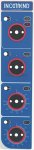 ANALOG SCHILD BLAU MIT ZEIGER ROT