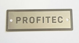 Emblem Profitec klein 60 x 20 x 0,5 Logo