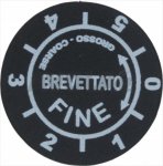 Eureka Mignon Etikett für Einstellschraube