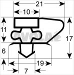 refrigeration gasket profile W 660mm L