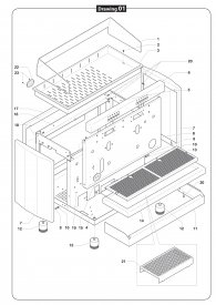 ECM Barista A2 Gehäuse Explosionszeichnung