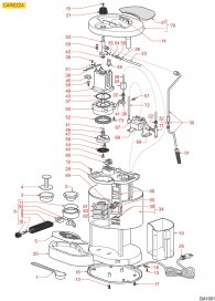 Gaggia Carezza Explosionszeichnung