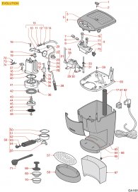Gaggia Evolution Explosionszeichnung