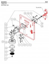 Bezzera Duo Gruppe DE Explosionszeichnung