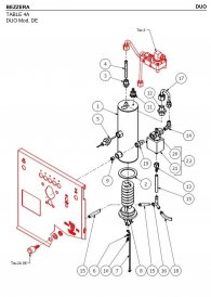 Bezzera Duo Brühkessel DE Explosionszeichnung