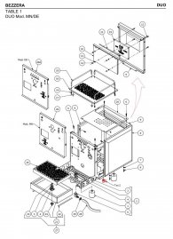 Bezzera Duo Gehäuse (alter Rahmen) Explosionszeichnung