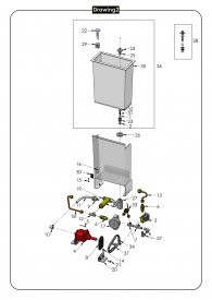 Profitec Pro500 PID Wassertank Explosionszeichnung