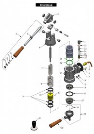 Profitec Pro800 new Brühgruppe Hebelgruppe Explosionszeichnung