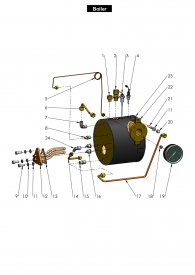 Profitec Pro800 New Kessel Heizung Manometer Explosionszeichnung