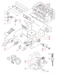 Cimbali M39GT Elektrosystem Trafo Explosionszeichnung