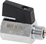 San Marco Kugelhahn Ventil ø 1/4 A-1/8 I  Bohrungsdurchmesser 6,2mm passend für Rohranschluss mit Quetschverbinder