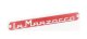original la marzocco label front red with rivet