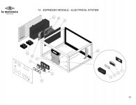 13 - ESPRESSO MODULE - ELECTRICAL SYSTEM MODBAR AV Explosionszeichnung