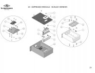 23 - ESPRESSO MODULE - SCALES VERSION MODBAR AV Explosionszeichnung