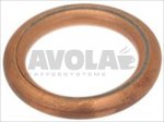RUNDDICHTUNG KUPFER 1/4 ø 18,7x13x2,5 mm