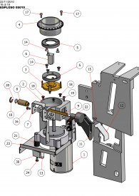 Quick Mill Monza 05010 Mahlwerk Explosionszeichnung