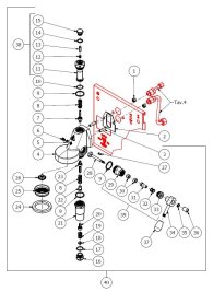 Bezzera Matrix Brühgruppe Version MN Explosionszeichnung