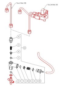 Bezzera Matrix Expansionsventil Version MN/DE Explosionszeichnung