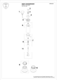 Eureka Baby Grinder Ersatzteile Explosionszeichnung