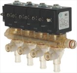 4 SOLENOID VALVES UNIT ODE 24VDC 8W
