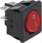 RED BIPOLAR SWITCH 10A 250V