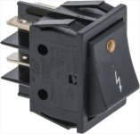 BLACK BIPOLAR SWITCH 16A 250V