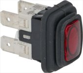 RED BIPOLAR SWITCH 16A 250V