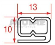 DICHTUNG SCHWARZ 13x10 mm - 6 m