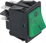 GREEN BIPOLAR SWITCH 16A 250V