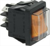 YELLOW BIPOLAR SWITCH 16A 250V