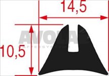 DICHTUNG FÜR TÜRGLAS 1200 mm