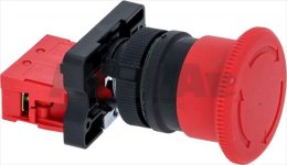 RED PUSH-BUTTON WITH BLOCK