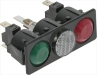PUSH-BUTT.PANEL 2 BUT.GREEN-RED 16A 250V