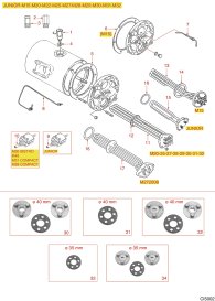 CIMBALI - BOILER Junior-M15-20-22-25-27-28-29-30-31-32 Explosionszeichnung