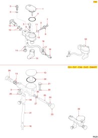 CAPPUCCINATORE FAEMA E61 E91 E97 DUE SMART Explosionszeichnung