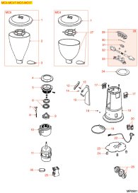 KAFFEEMÜHLE MC4 MC4T MC5 MC5T Explosionszeichnung