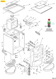 RDL - KAFFEEPADMASCHINE SWEET CASE Explosionszeichnung RDL - KAFFEEPADMASCHINE SWEET CASE Explosionszeichnung