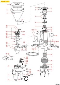 Mazzer super jolly grinder on demand electronic Explosionszeichnung