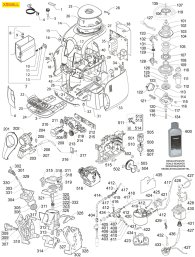 SAECO KAFFEEMASCHINE MOD. XSMALL Explosionszeichnung