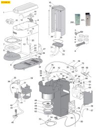 DELONGHI KAFFEEMASCHINE MOD. EC680.M Explosionszeichnung