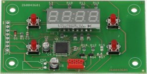 Tastaturplatine Quamar Fiorenzato M80E erstes Modell rotes Display vier Tasten (ohne Tastaturklebefolie)