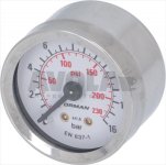 E61 Group Head Pressure Gauge M6 – 0 to 16 Bar